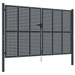 vidaXL Portail de jardin anthracite 300x250 cm acier