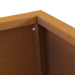 vidaXL Braise Marron 50 x 35 x 100 cm Acier résistant aux intempéries