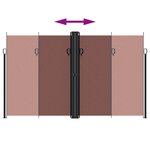 vidaXL Auvent latéral rétractable Marron 200x1200 cm
