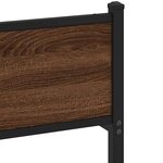 vidaXL Cadre de lit en métal sans matelas chêne marron 160x200 cm