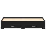 vidaXL Cadre de lit Chêne noir 180 x 200 cm Bois d'ingénierie