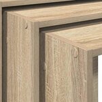 vidaXL Tables gigognes 3 Pièces chêne sonoma bois d'ingénierie