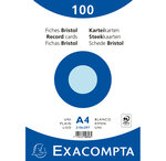 Paquet de 100 Fiches bristol bleu 210x297 s/film NP x 10 EXACOMPTA