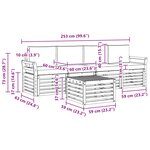 vidaXL Ensemble de canapés d'extérieur 5 pc Naturel et Beige
