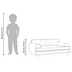 vidaXL Canapé pour enfants marron 70x45x30 cm similicuir