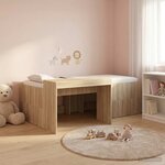 vidaXL Lit haut pour enfants avec bureau Chêne Sonoma 90 x 200 cm