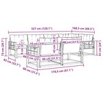 vidaXL Ensemble de canapés d'extérieur 7 pc Naturel et Beige