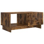vidaXL Table basse Chêne fumé 90 x 50 x 40 cm Bois d'ingénierie