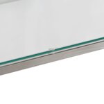 vidaXL Table console argenté acier inoxydable et verre trempé