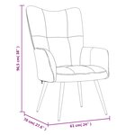 vidaXL Chaise de relaxation Vert foncé Velours