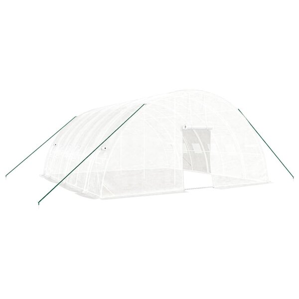 vidaXL Serre avec cadre en acier blanc 36 m² 6x6x2 85 m