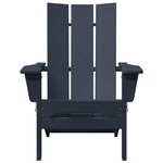 vidaXL Chaise Adirondack Pliante Bleu Marine 74 5x80 5x90 cm HDPE