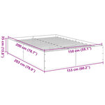 vidaXL Cadre de lit sans matelas noir 150x200 cm