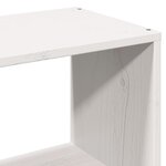 vidaXL Lit bibliothèque sans matelas blanc 140x200 cm bois pin massif