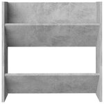 vidaXL Armoire à chaussures murale Gris béton 60x18x60 cm Aggloméré