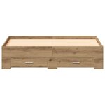 vidaXL Cadre de lit Chêne artisanal 140 x 200 cm Bois d'ingénierie