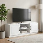 vidaXL Meuble TV Blanc 150 x 31 x 47 cm Bois d'ingénierie