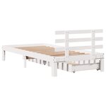 vidaXL Cadre de lit avec tiroirs sans matelas blanc 100x200 cm