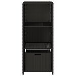 vidaXL Armoire de rangement de jardin noir 50x55x115 cm résine tressée