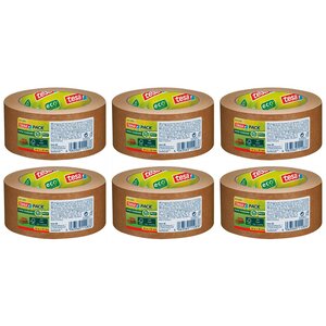 Ruban Adhésif d'emballage PAPER FSC ecoLogo 50mm x 50m x 6 TESA