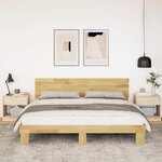 vidaXL Cadre de lit avec tête de lit sans matelas 180 x 200 cm