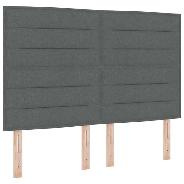 vidaXL Tête de lit Gris foncé 160 cm tissu