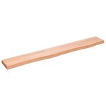 vidaXL Étagère murale marron clair 80x10x2 cm bois chêne massif traité