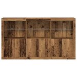 vidaXL Buffet LED Bois ancien 181 5 x 37 x 100 cm Bois d'ingénierie