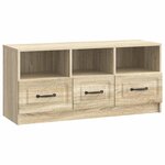 vidaXL Meuble TV Chêne Sonoma 102 x 34 5 x 47 cm Bois d'ingénierie