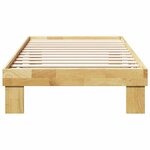 vidaXL Cadre de lit sans matelas 75x190 cm bois massif de chêne