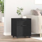 vidaXL Cabinet de Dossier Chêne noir 45 x 38 x 54 cm Bois d'ingénierie