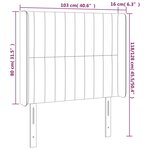 vidaXL Tête de lit avec oreilles Rose 103x16x118/128 cm Velours