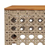 vidaXL Salon de jardin avec coussins 7 Pièces beige résine tressée