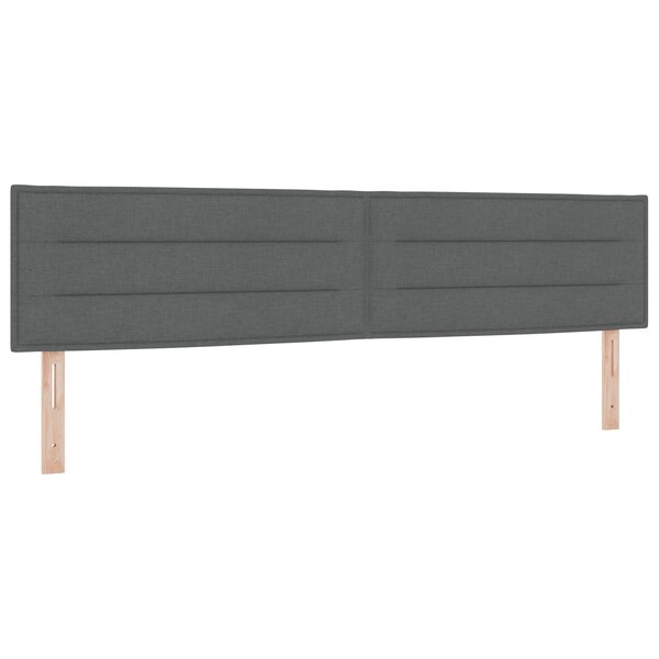 Tête de lit design lignes gris foncé 200 cm en tissu