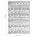 vidaXL Tapis d'extérieur ARAKIL Gris 140x200 cm PP