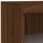 vidaXL Buffet avec lumières LED chêne marron 60 5x37x100 cm