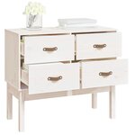vidaXL Armoire console Blanc 90x40x78 cm Bois de pin solide