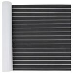 vidaXL Tapis de bateau Rayé Gris foncé et blanc 240 x 90 cm EVA