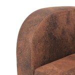 vidaXL Canapé à 3 places Daim synthétique Marron