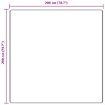 Tapis Shaggy avec dos en latex Crème 200x200 cm