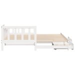 vidaXL Lit de jour avec gigogne et tiroirs sans matelas blanc 80x200cm
