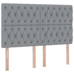 vidaXL Lit avec rangement et matelas Gris clair 140 x 200 cm Polyester