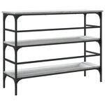 vidaXL Table console sonoma gris 100x32x75 cm bois d'ingénierie