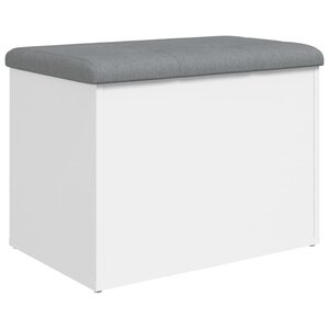 vidaXL Banc de rangement Blanc 62x42x45 cm Bois d'ingénierie
