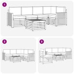 vidaXL Ensemble de canapés d'extérieur 6 pc Naturel et Beige Polyester