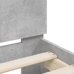 vidaXL Cadre de lit sans matelas gris béton 200x200 cm