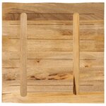vidaXL Dessus de table bord vivant 60x60x2 5 cm bois de manguier brut