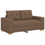 vidaXL Ensemble de Canapés avec coussin avec oreiller Marron tissu