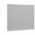 vidaXL Store de Fenêtre avec des rideaux Argent Aluminium