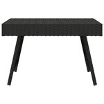 vidaXL Table d'appoint pliable noir 60x40x38 cm résine tressée